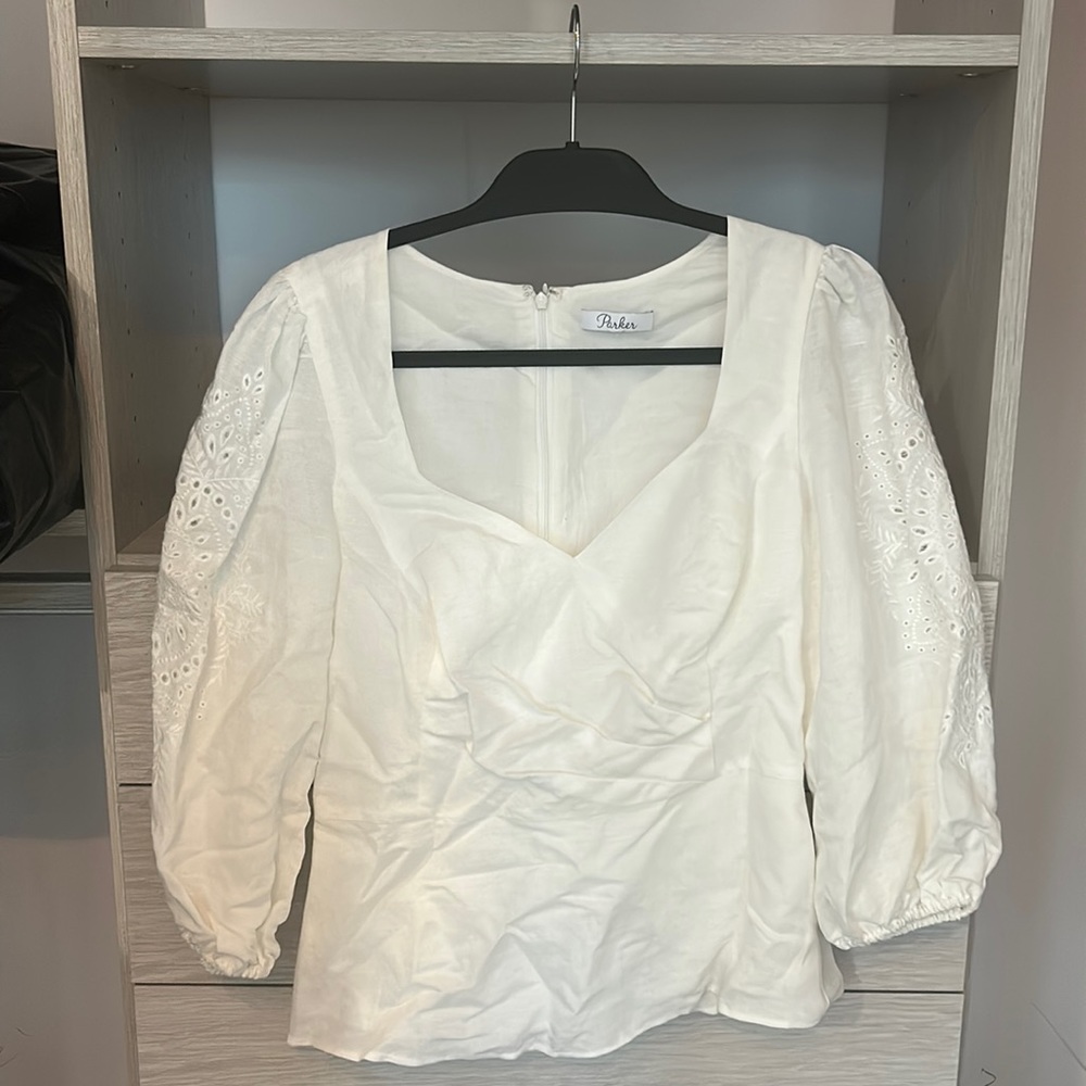 White linen blouse